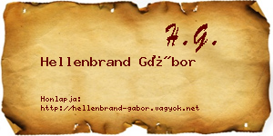 Hellenbrand Gábor névjegykártya