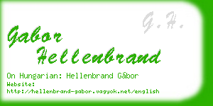 gabor hellenbrand business card